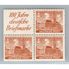 ALEMANIA OCCIDENTAL BERLIN 1949 ZUSAMMENDRUCKE CUADRO DE ESTAMPILLAS NUEVAS MINT